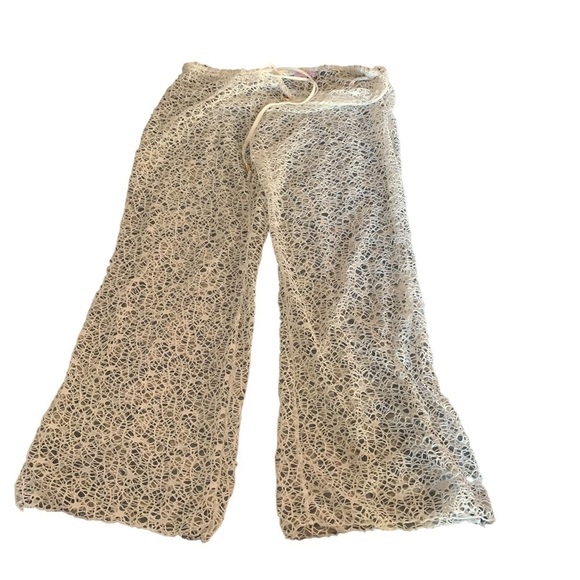 Emma Jordan white fish net pants S/M - Picture 1 of 5